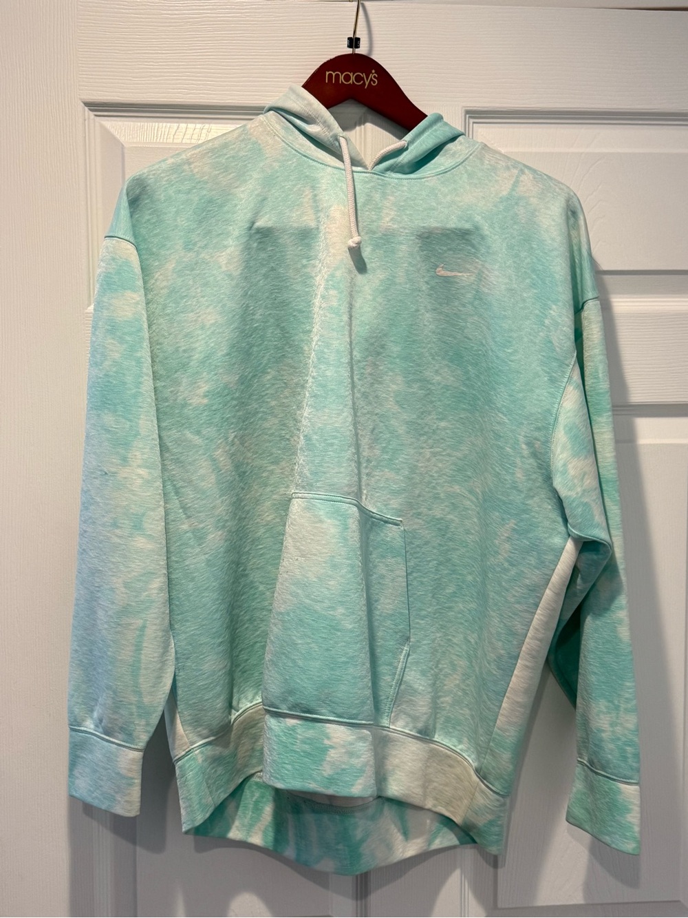 Light Aqua Tie-Dye Hooded Sweatshirt